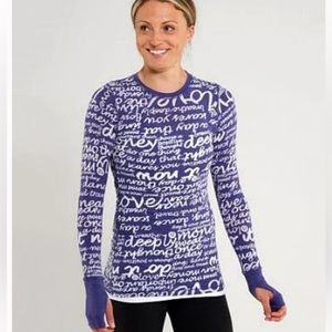 Lululemon size 4 manifesto long sleeve purple limited edition